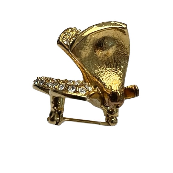 VINTAGE JOAN RIVERS PAVE CRYSTAL TREMBLER BUTTERFLY BROOCH W ARTICULATED WINGS - Picture 10 of 16
